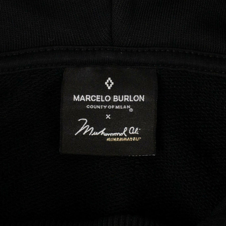 MARCELO BURLON x MUHAMMAD ALI Cotton Ali Back Hoodie - Black