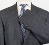 Cashmere Blend Windowpane 3/2 Button Sport Coat - Gray