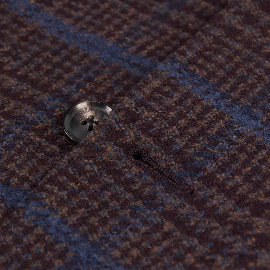 Drop 8 Windowpane Check Wool Blend 3 Roll 2 Button Sport Coat - Purple