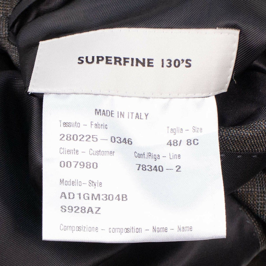 Drop 8 Plaid Cotton Blend 3 Roll 2 Button Slim Fit Suit - Brown