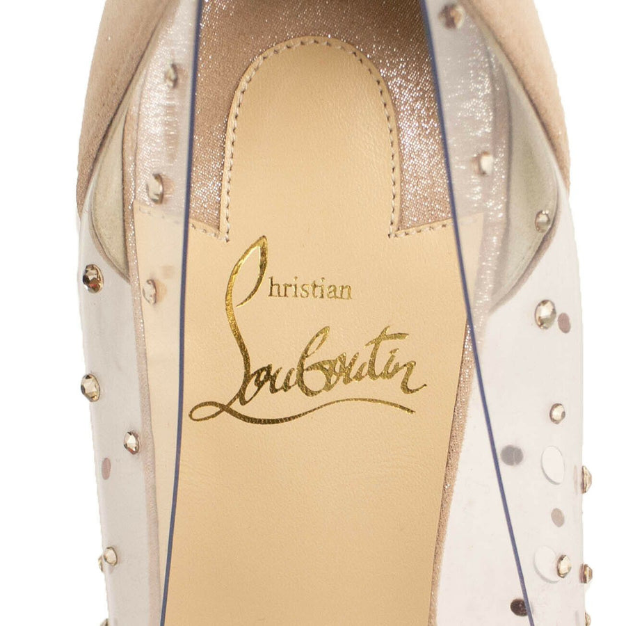 Very Strass PVC 120mm Pumps - Nude