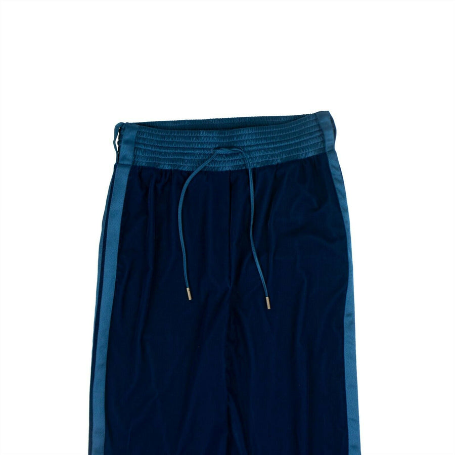 Velvet Equestrian Track Pants - Blue