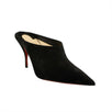 Velour 'Quart' Mule Heels - Black