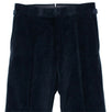 Cotton Blend Corduroy Pants - Navy Blue