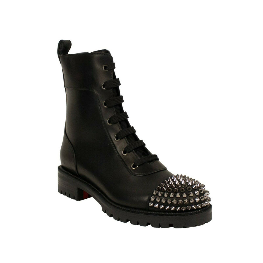 'TS Croc' Spiked-Cap Booties - Black