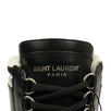 High Top Fur Lined Canvas & Leather Sneakers - Black