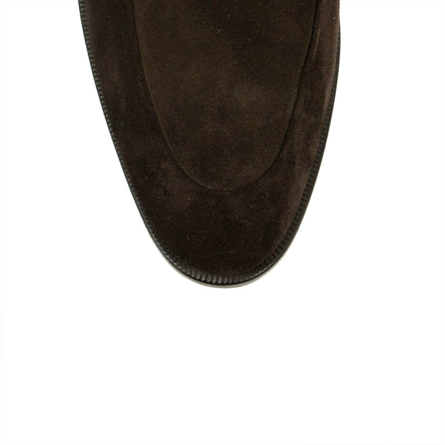 Suede Penny Loafer - Brown