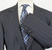 Striped Wool 3/2 Button Sport Coat - Gray