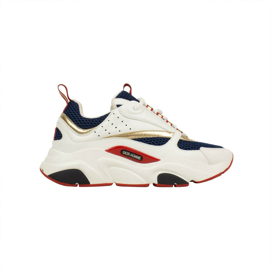 Technical Knit 'B22' Low-Top Sneakers - White And Blue