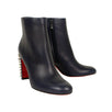 'Suzi Folk' 85mm Boots Heels - Navy