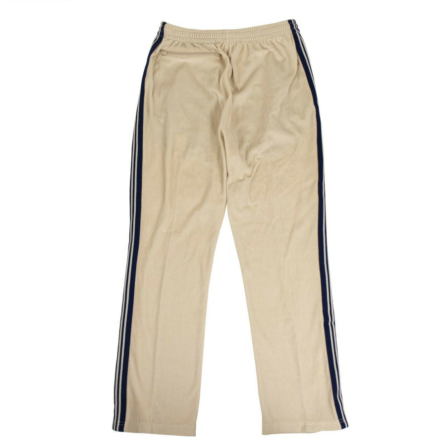 Velour Side Stripe Track Pants - Beige