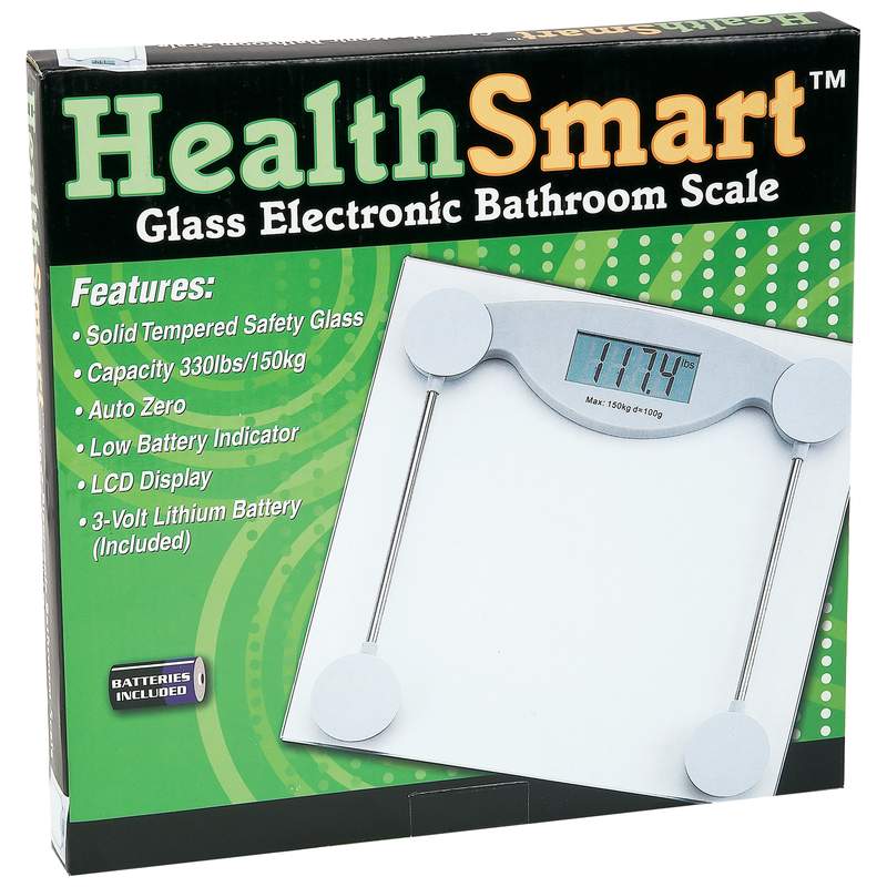 HealthSmart Glass Electronic Bathroom Scale