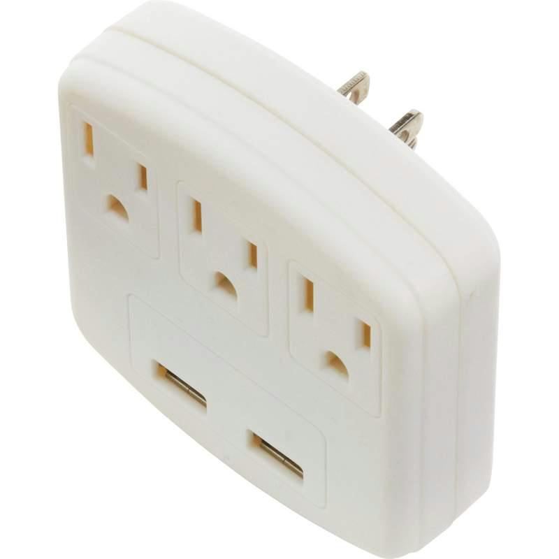 Mitaki-Japan¬Æ 3 Port AC Outlet/2 USB Port Adapter