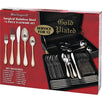 Sterlingcraft¬Æ High-Quality, Heavy-Gauge Stainless Steel 72pc Flatware Set with 24K Gold Trim