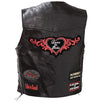Diamond Plate Ladies' Rock Design Genuine Leather Vest