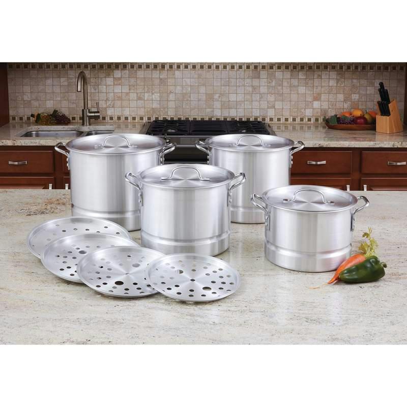 LaCusine 12pc Aluminum Steamer Stockpot Set