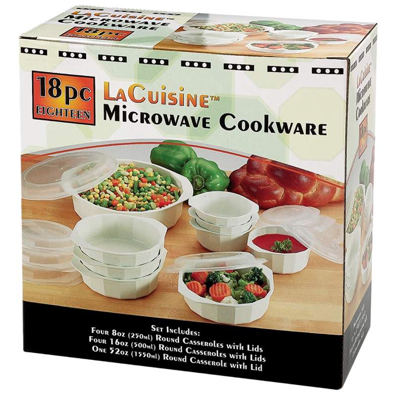 LaCuisine 18pc Microwave Cookware Set