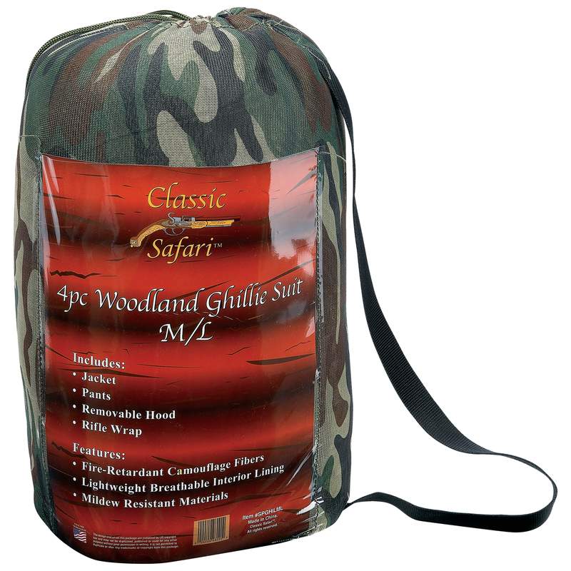 Classic Safari 4pc Woodland Ghillie Suit
