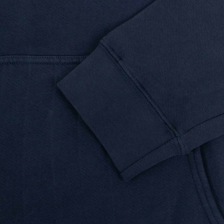 Embroidered Logo Hoodie Sweatshirt - Navy Blue