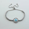Handmade Evil Eye Bracelet, Mother of Pearl, Zirconia