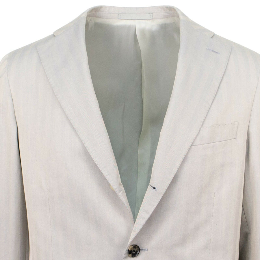 Drop 8 Cotton 3 Roll 2 Button Slim Fit Suit - Tan