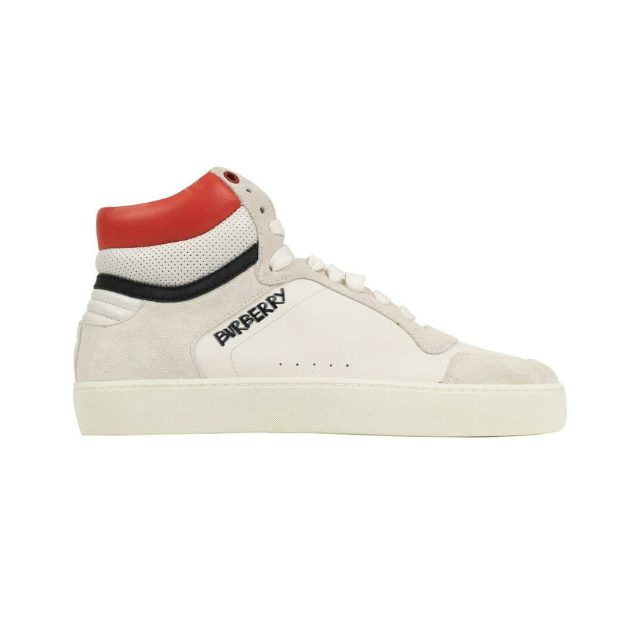 Leather 'Reeth' High-Top Sneakers - White