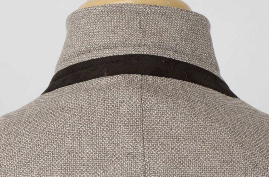 Wool Blend W/ Leather Sport Coat - Light Brown