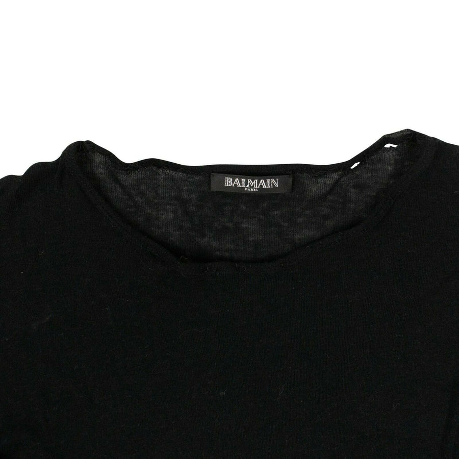 Knit Cotton Sweater - Black