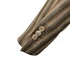 Striped 3 Roll 2 Button Silk Blend Sport Coat - Brown