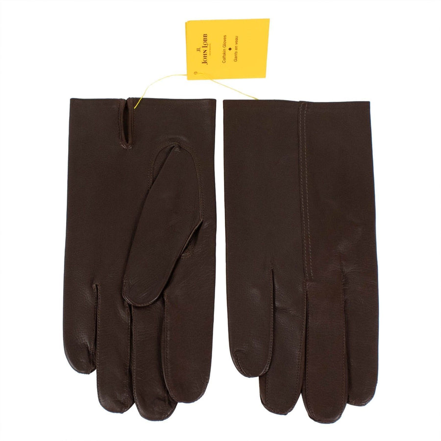 Calfskin Leather Gloves - Brown