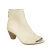 Open Toe Weaved Leather Boots - White