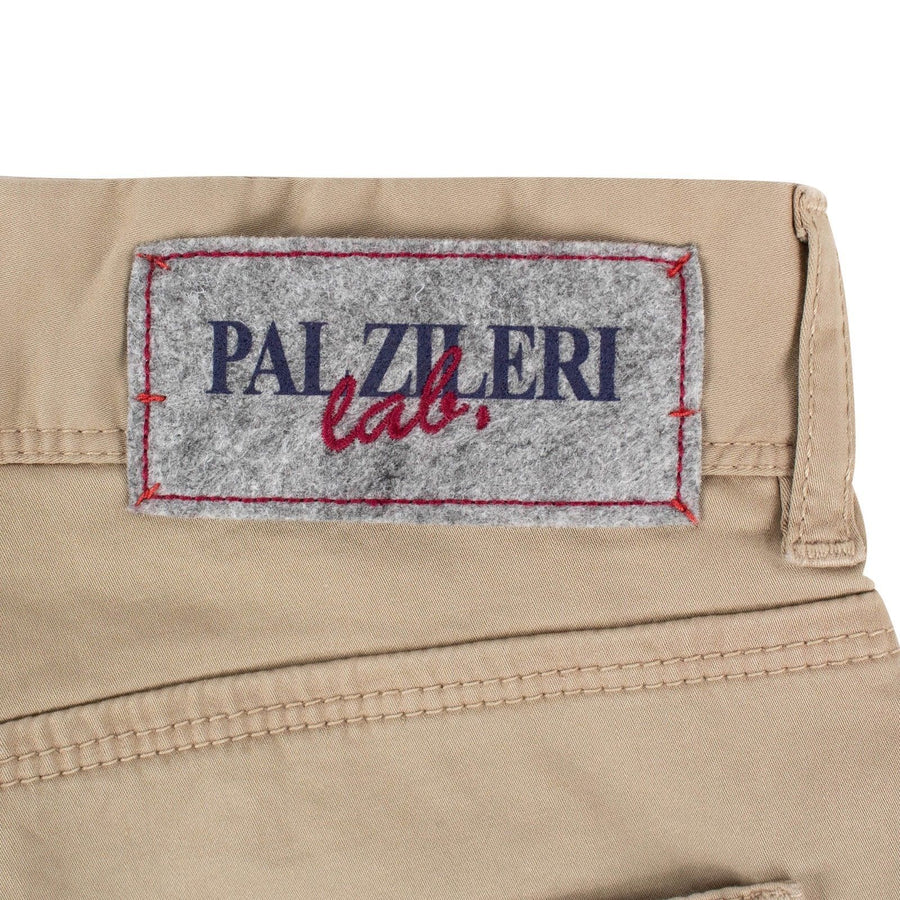 Beige Cotton Blend Pants