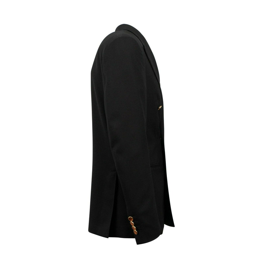 Drop 10 Double Breasted Wool Sport Coat - Black