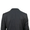 Striped Wool Two Button Suit - Gray