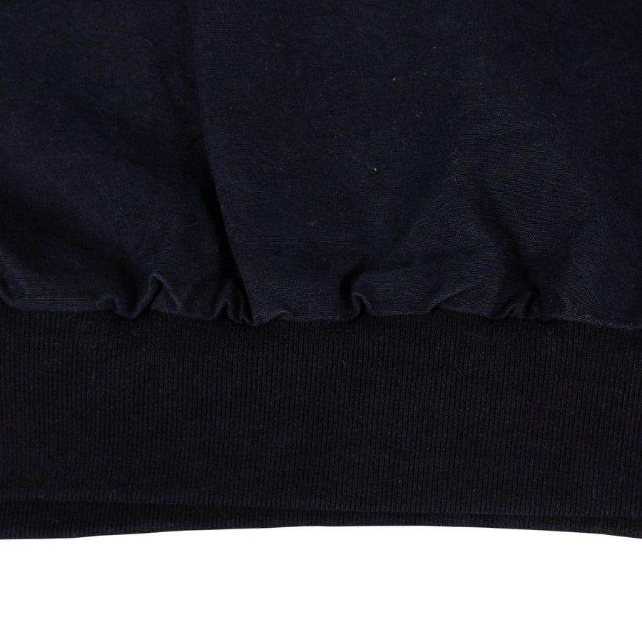Cotton With Pockets Lined Pullover Sweater - Navy