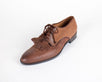 Wool & Leather Tweed Fringe Oxfords - Brown