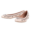 Leather Stitched Detailing Flats - Light Pink
