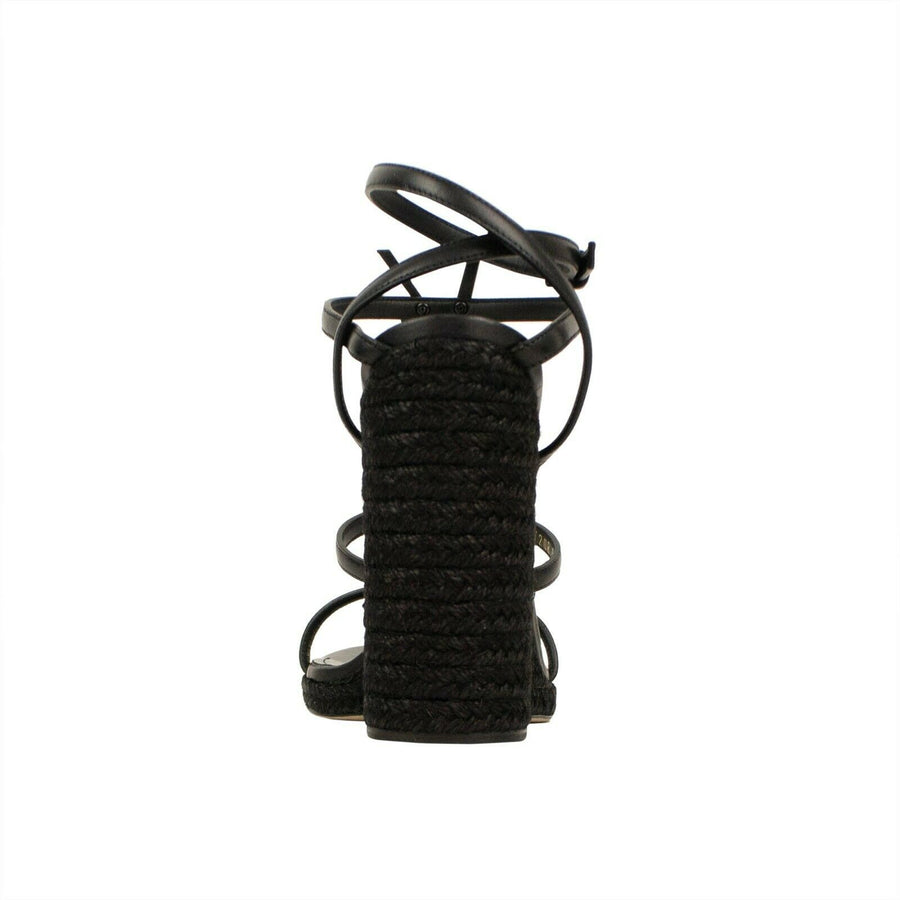 YSL 'Cassandra' Wedge Espadrilles Heels - Black