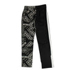 Split Bandana Denim Classic Track Pants - Black