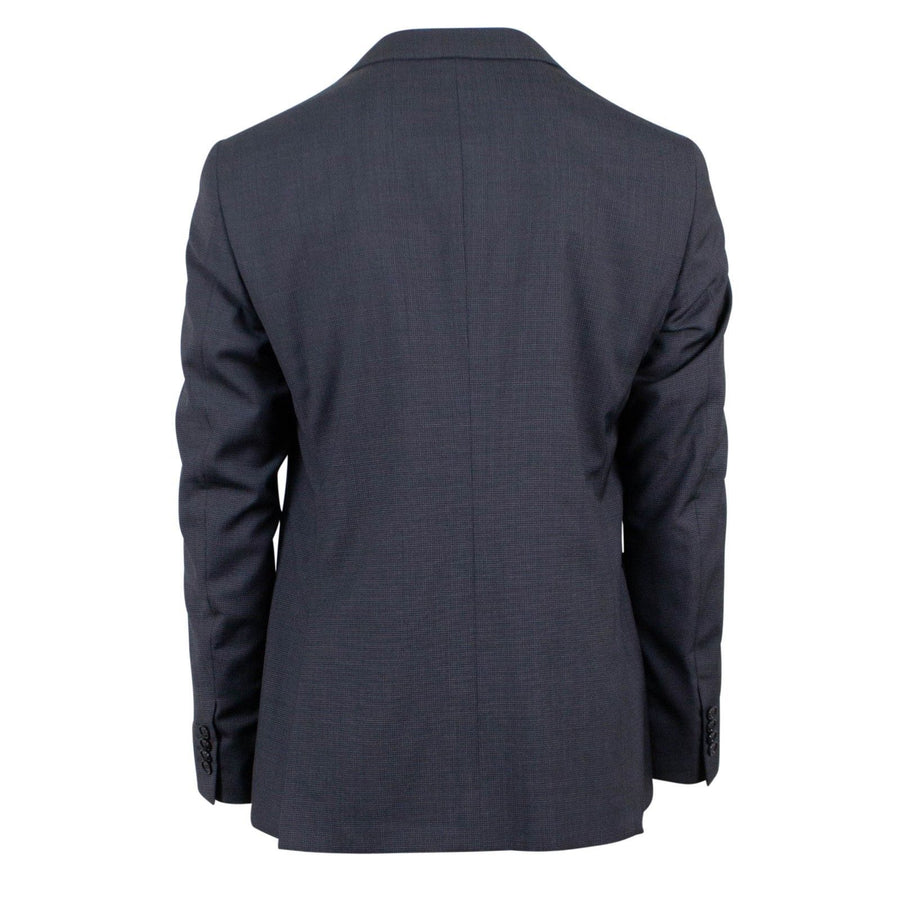 Drop 6 Micro Checked Wool Two Button Suit - Black