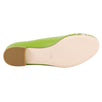 Leather Applique Loafer Flats - Green