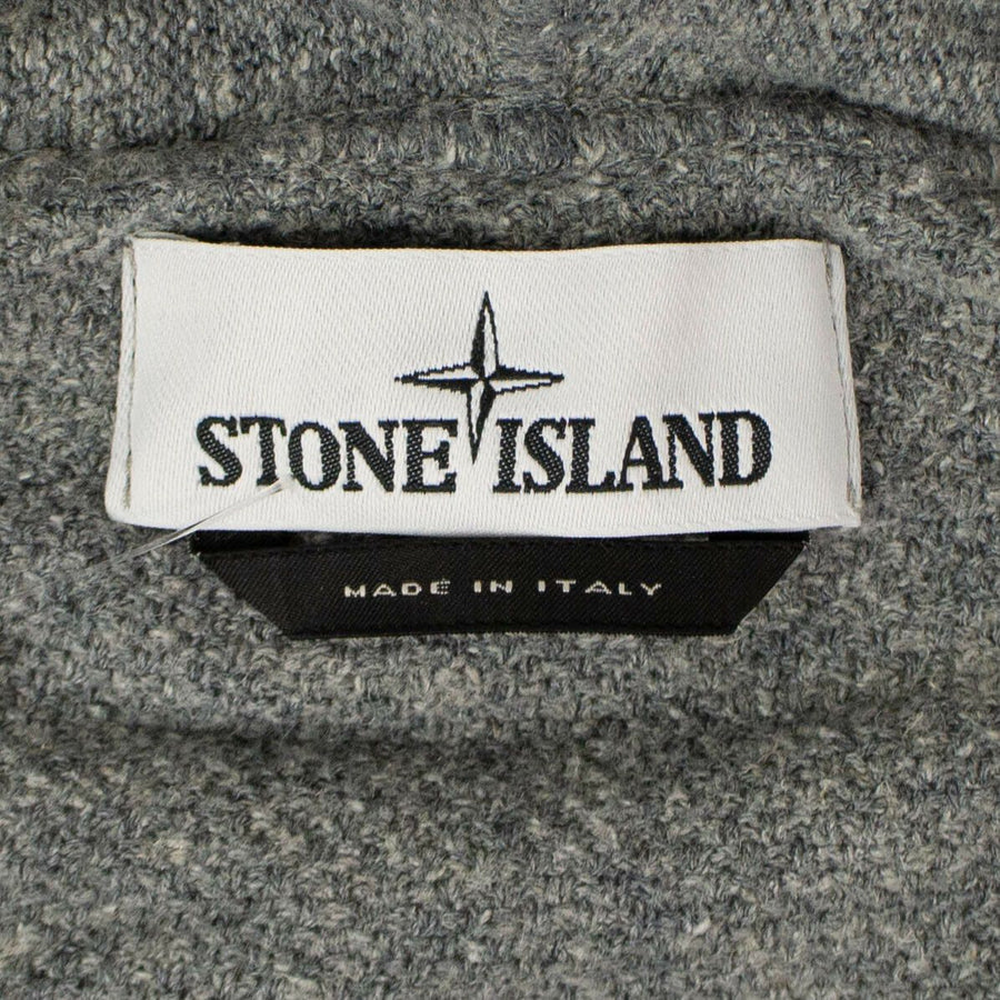 Linen Blend Zip-Up Hoodie - Light Gray