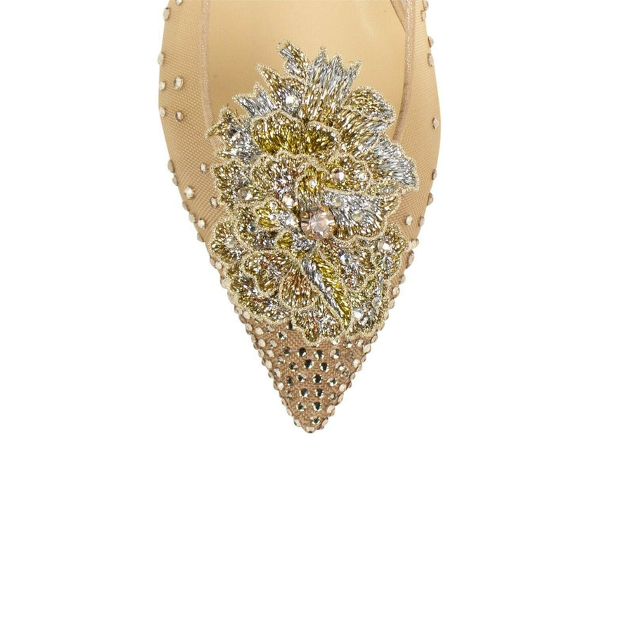 Marenude Mesh Ballerina Flats - Beige