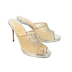 'Violas' Mesh Mule Heels - Silver