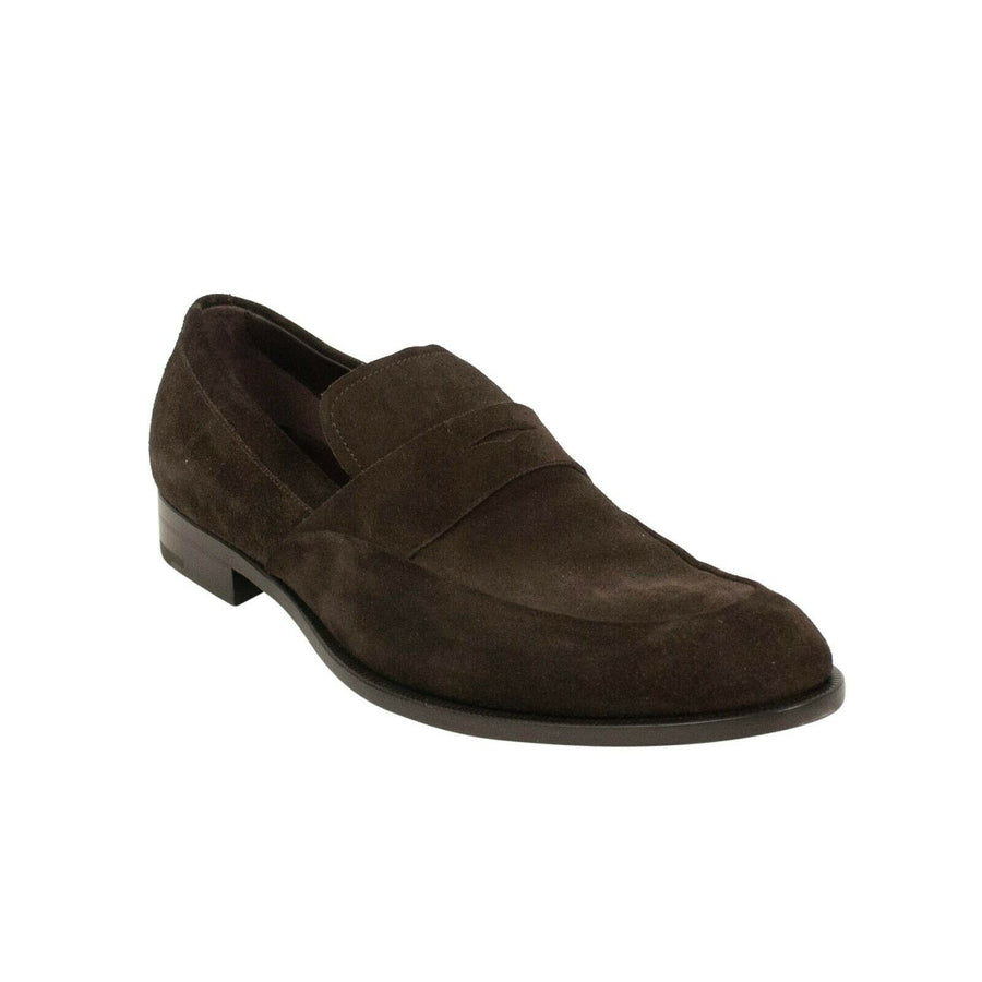 Suede Penny Loafer - Brown