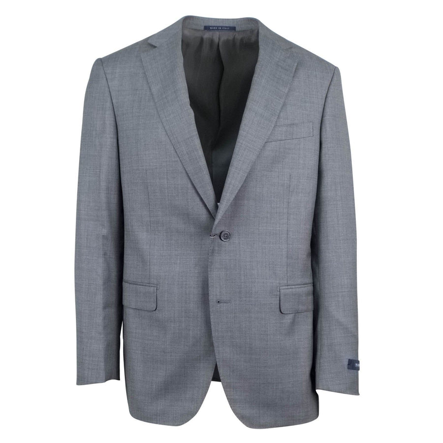 Wool Two Button Suit - Heather Gray