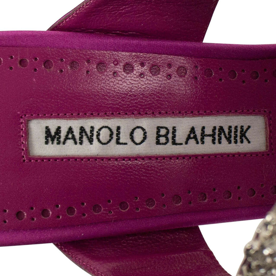 Satin Maidugur Embellished Mules - Pink