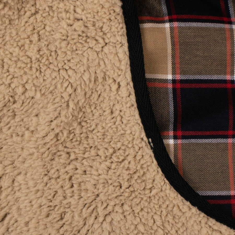 Wool Lined Cape Coat - Olive Green