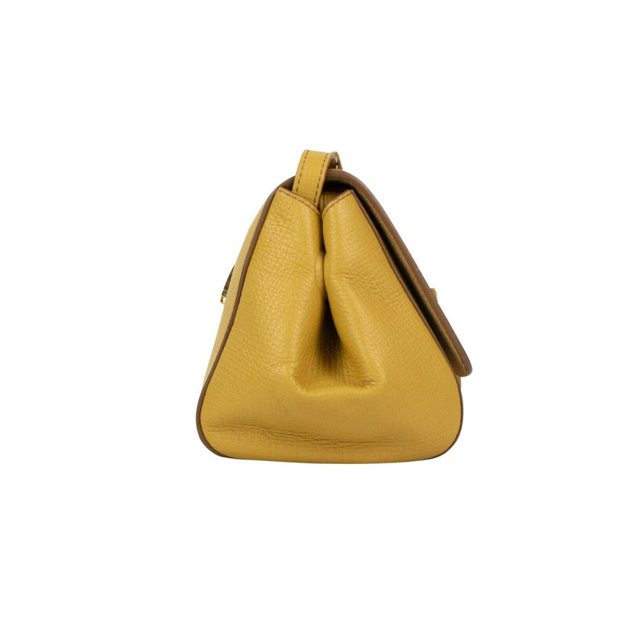 Leather 'BV Angle' Shoulder Bag - Butterscotch