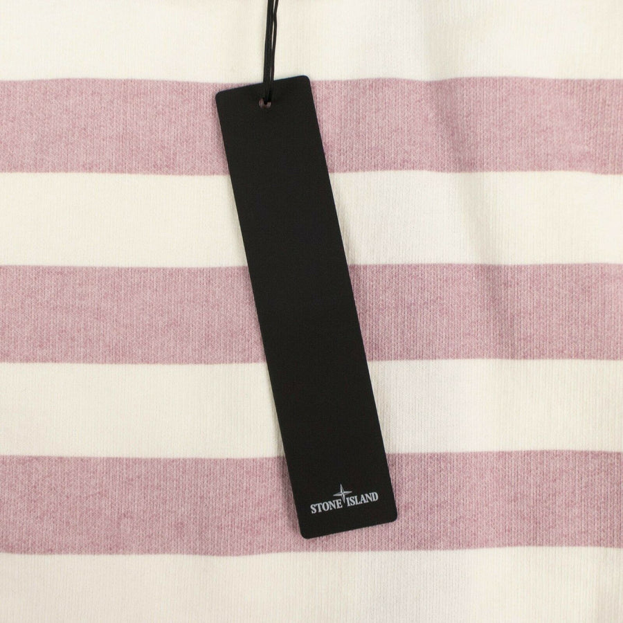 Striped 'Marina' Zip-Up Sweater - Pink And White